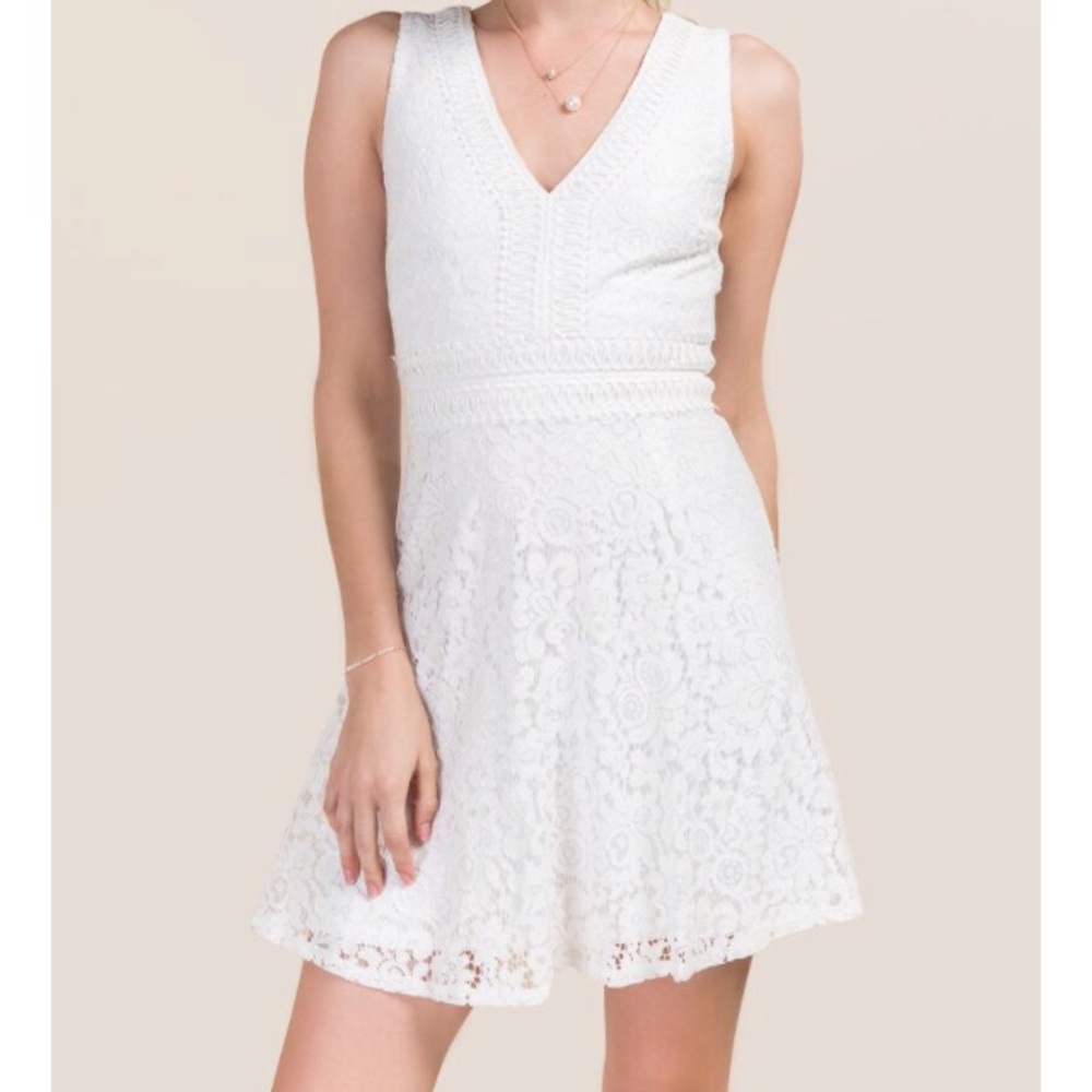 White Sparkle Francesca's Dress